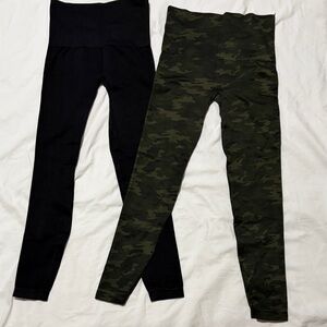 SPANX Women’s Camouflage and Black Leggings